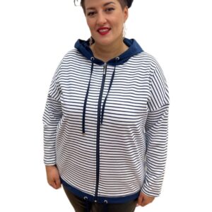 Bluza z kapturem w paski