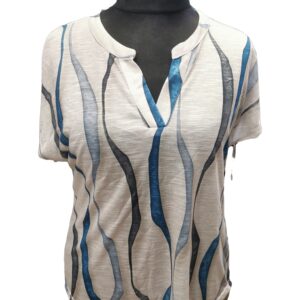 Bluzka z dekoltem w serek beż