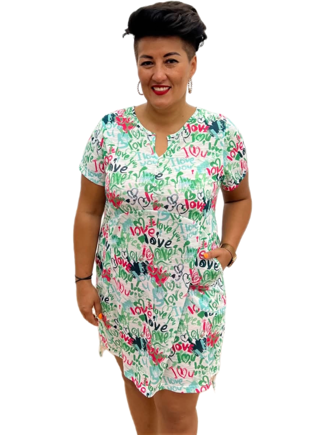 duża tunika letnia, tunika na lato, tunika damska bawełniana, tunika plus size, kolorowa tunika damska