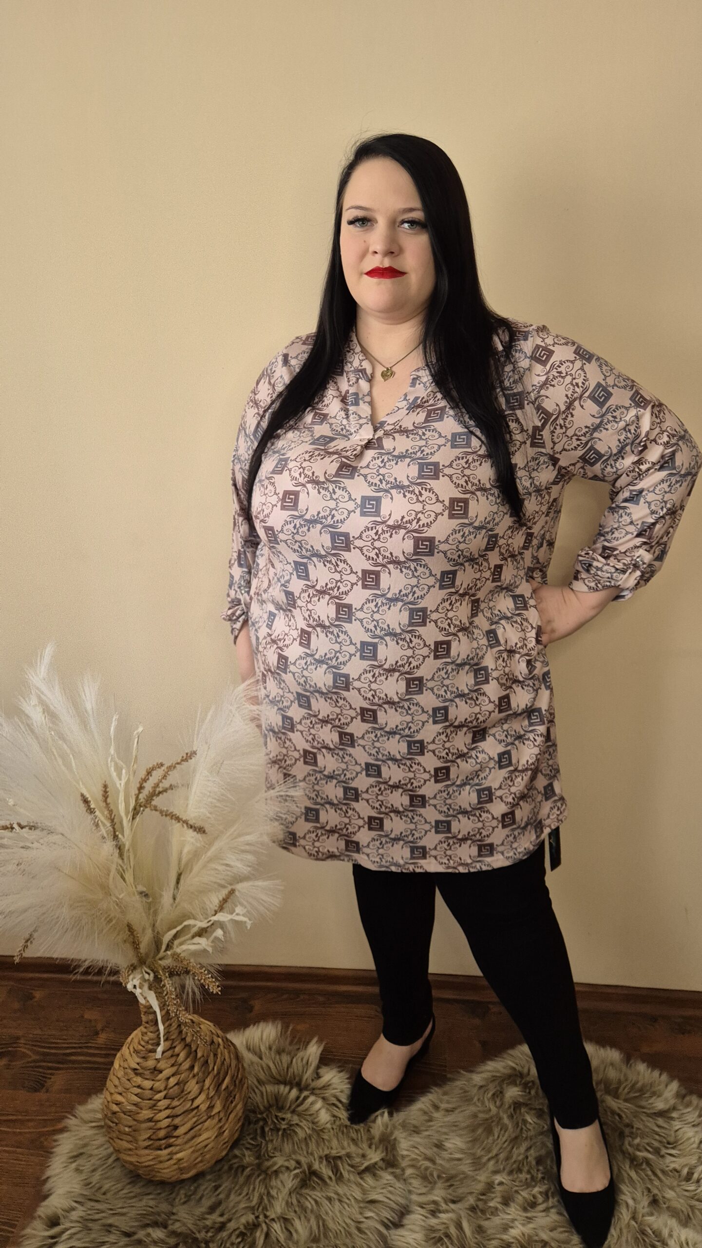 Duża tunika Pastelowa Elegancja, wygodna, kolorowa, wiskoza - obrazek 4