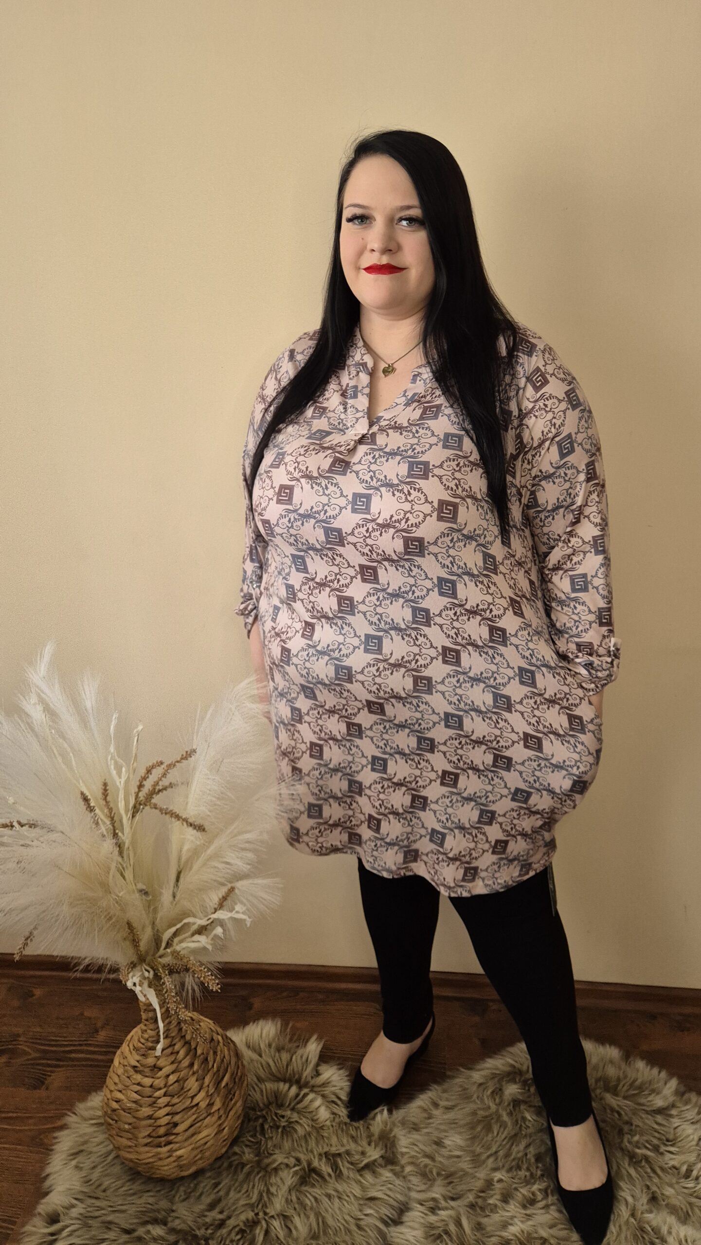 Duża tunika Pastelowa Elegancja, wygodna, kolorowa, wiskoza - obrazek 3